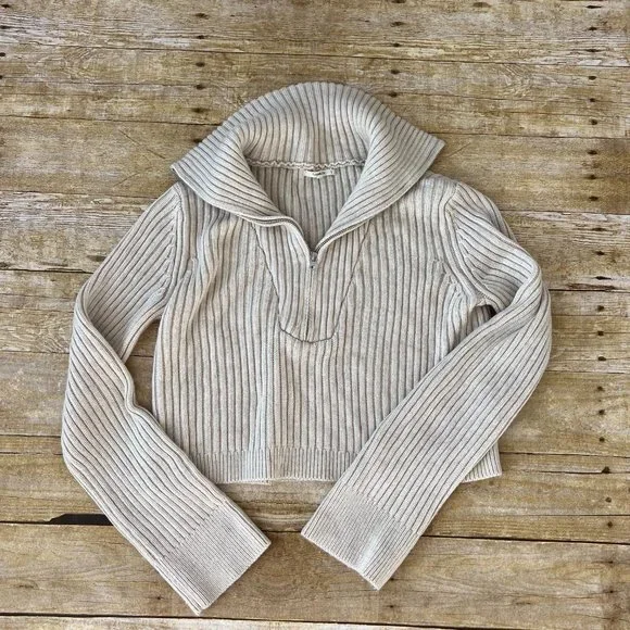 Tularosa Sweaters Tularosa Lovelle Zip Up Sweater In Cream Poshmark